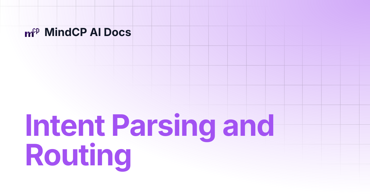 Intent Parsing and Routing | MindCP AI Docs